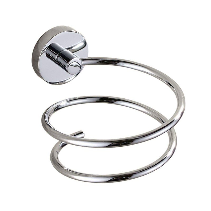OlBuWa Hair Dryer Holder Hair Dryer Rack blower holder Wall Mounted Stainless Steel Shelf Storage For Bathroom Walls